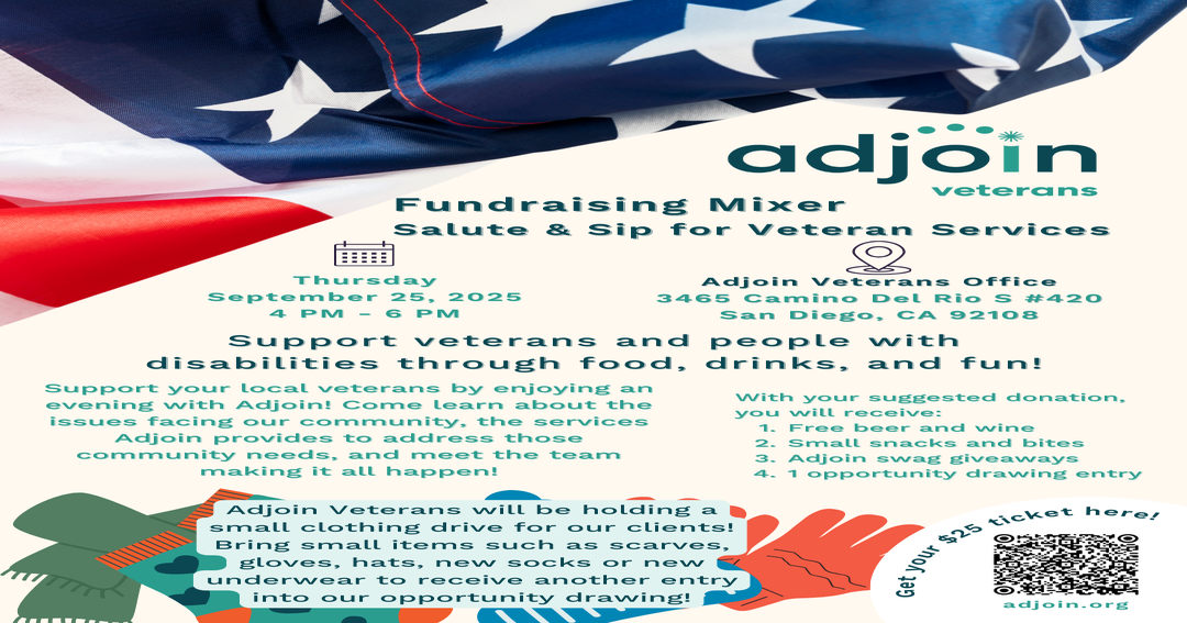 Adjoin Veterans Mixer: Learn, Connect & Support with Clothing Drive